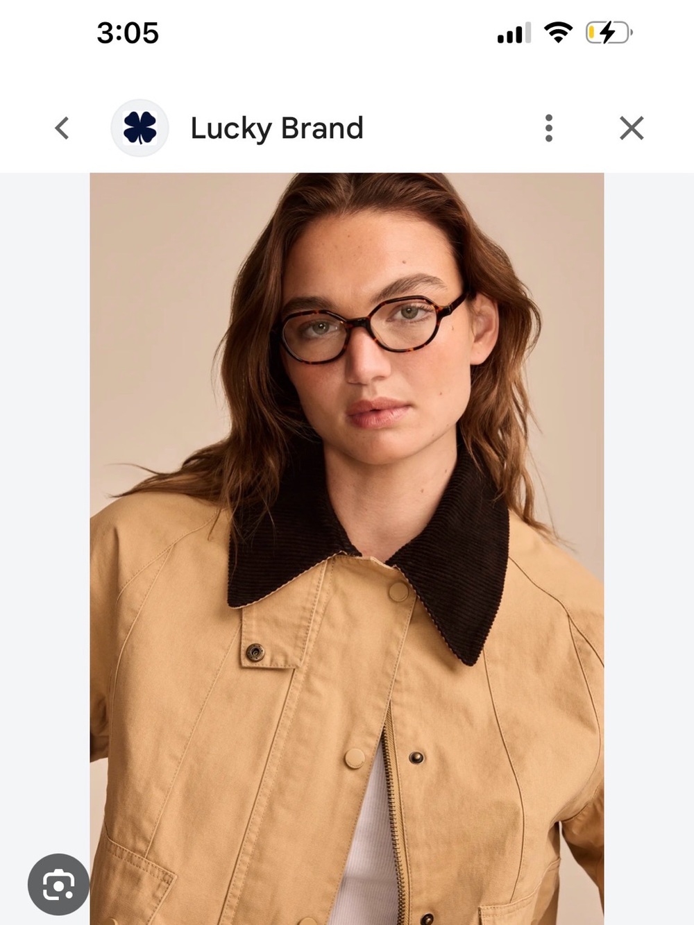 Lucky Brand Tan Corduroy Jacket with Brown Collar workwear jacket - Picture 5 of 5